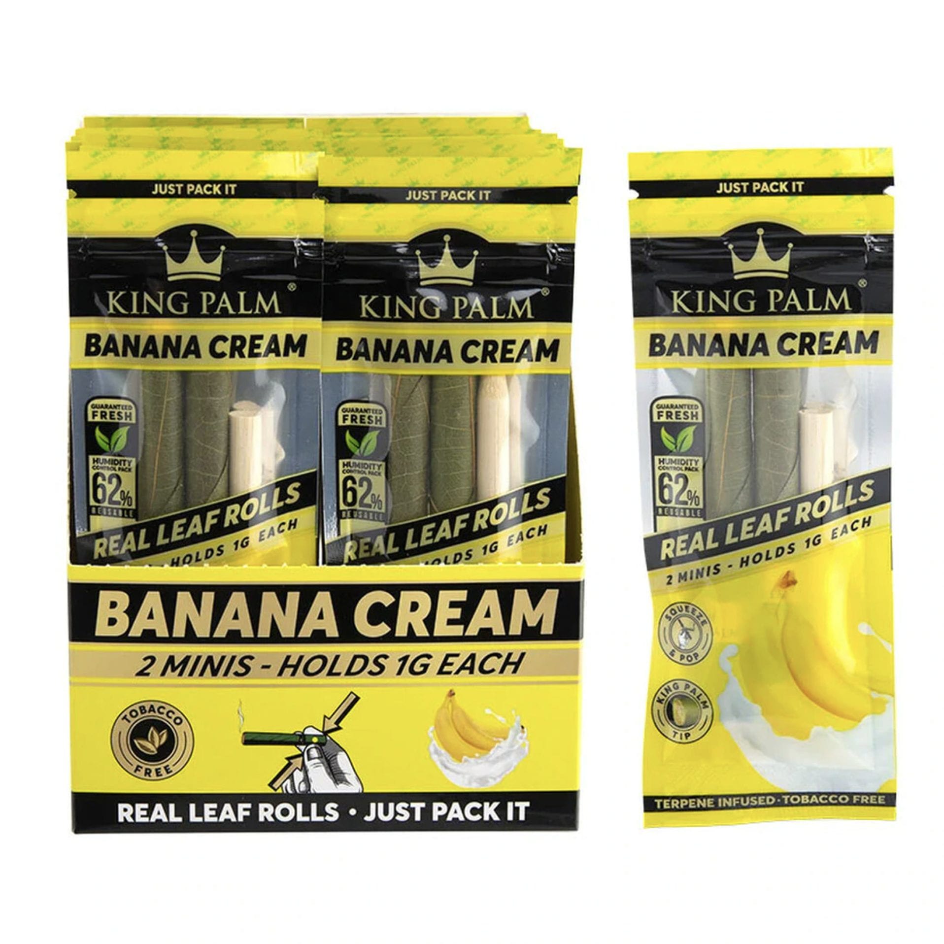 King Palm Banana Cream 2 Mini Rolls ⋆ Daydreams Smoke Shop